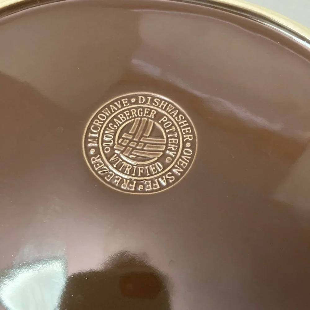 Longaberger Pottery Woven Traditions Chocolate 12